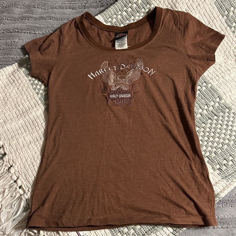 Harley-Davidson Women's Chocolate Brown Tee